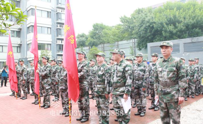 沙场点兵显军威：普瑞眼科医院民兵参加花园路街道民兵点